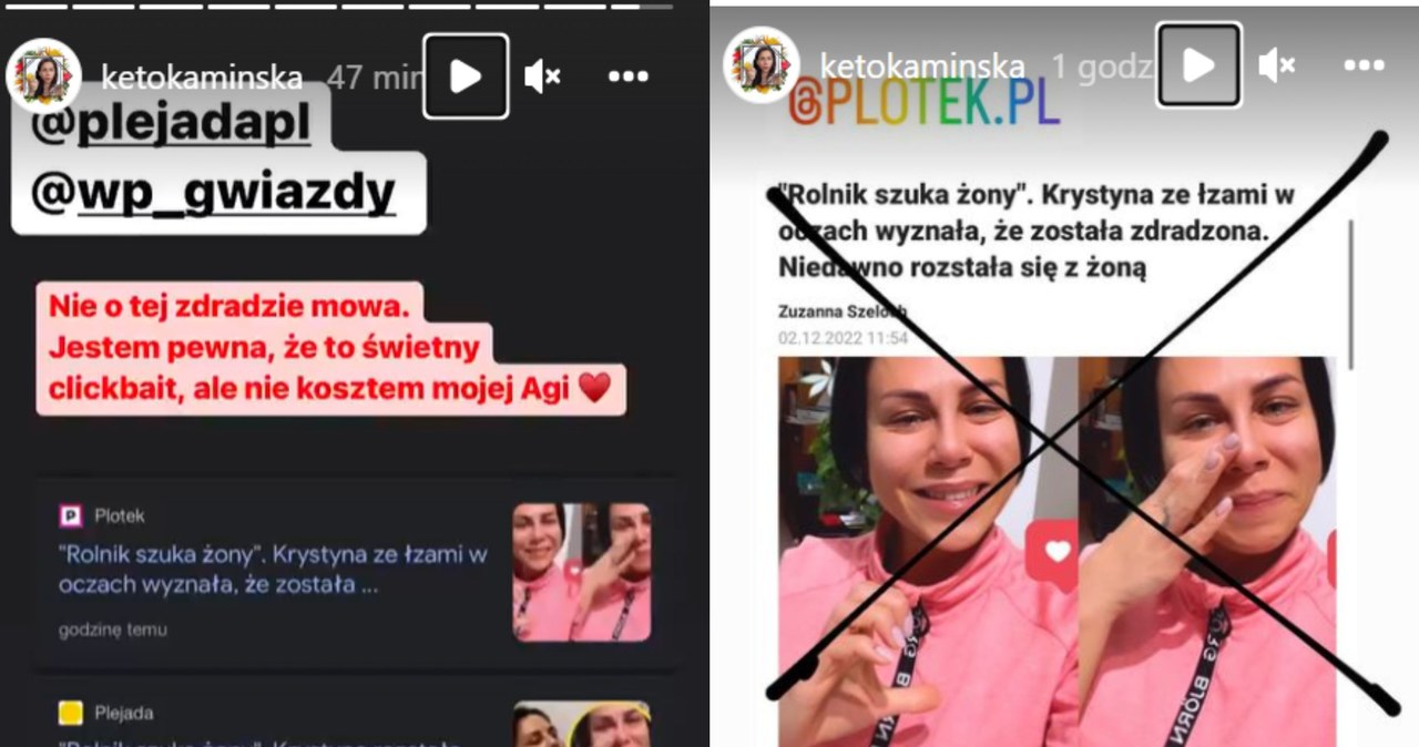 Krystyna Kamińska ostro o publikacjach na temat zdrady /@ketokaminska /Instagram