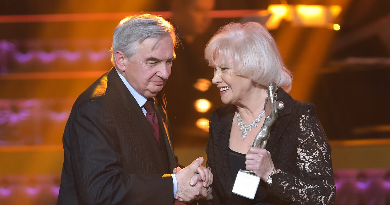 Krystyna Loska i Tadeusz Sznuk na rozdaniu Telekamer /Mieszko Pietka /AKPA