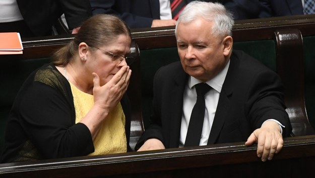 Krystyna Pawłowicz i Jarosław Kaczyński /Bartłomej Zborowski /PAP