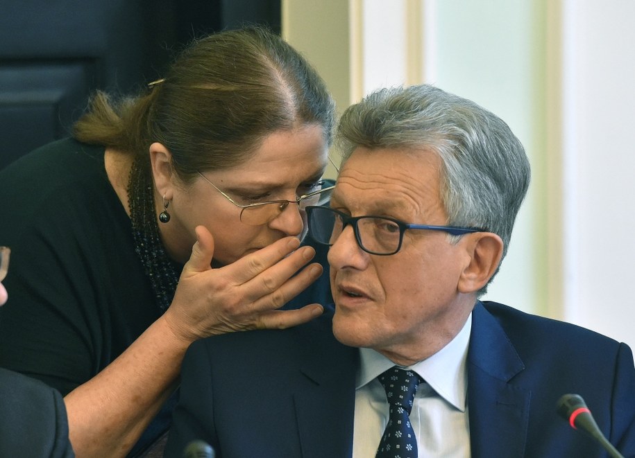 Krystyna Pawłowicz i Stanisław Piotrowicz / 	Radek Pietruszka   /PAP