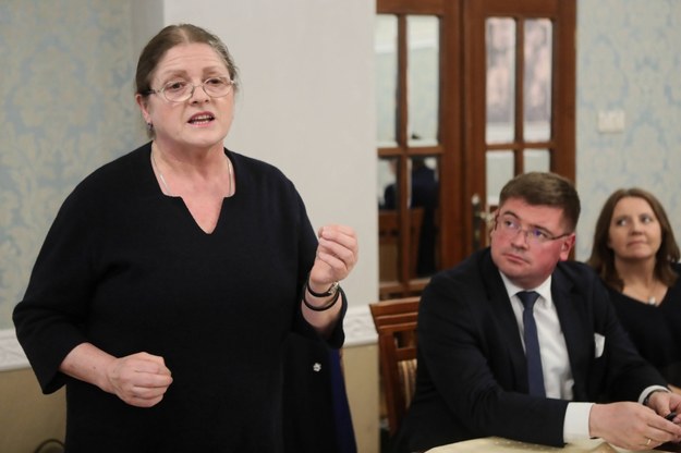 Krystyna Pawłowicz podczas spotkania z wyborcami /Roman Zawistowski /PAP