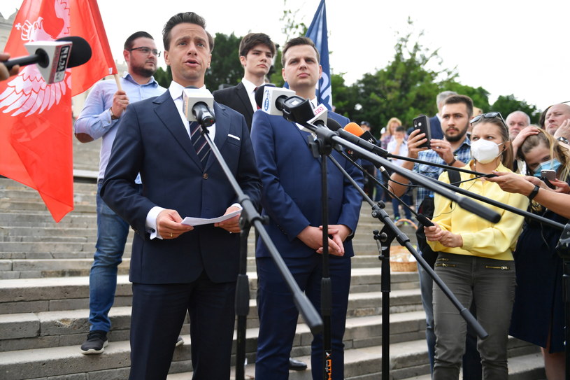 Krzysztof Bosak na spotkaniu z wyborcami w Lublinie /Wojtek Jargiło /PAP