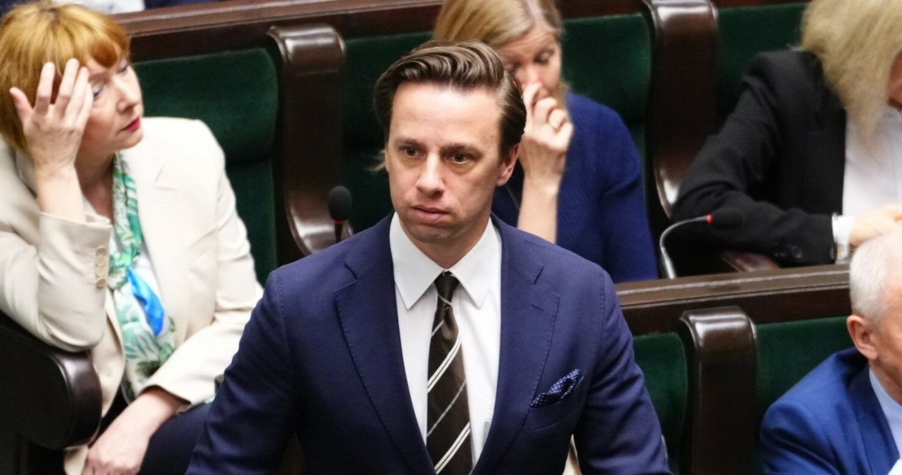 Krzysztof Bosak o wotum nierówności dla rządu Tuska /Marysia Zawada /Reporter