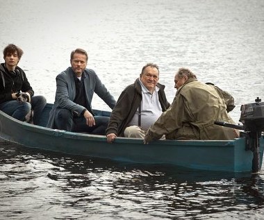 Krzysztof Chodorowski, Artur Żmijewski i Michał Urbaniak w scenie z filmu "Mój rower"
