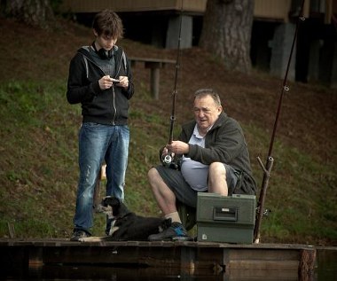 Krzysztof Chodorowski i Michał Urbaniak w scenie z filmu "Mój rower"
