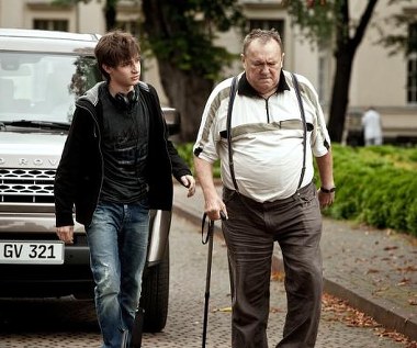 Krzysztof Chodorowski i Michał Urbaniak w scenie z filmu "Mój rower"