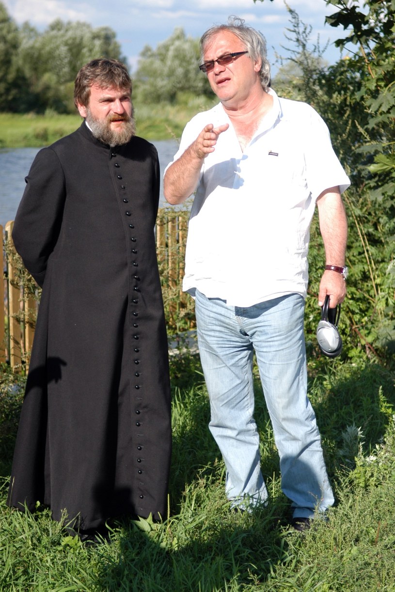 Krzysztof Dzierma i Jacek Bromski na planie filmu "U Pana Boga w ogródku" /Prończyk /AKPA