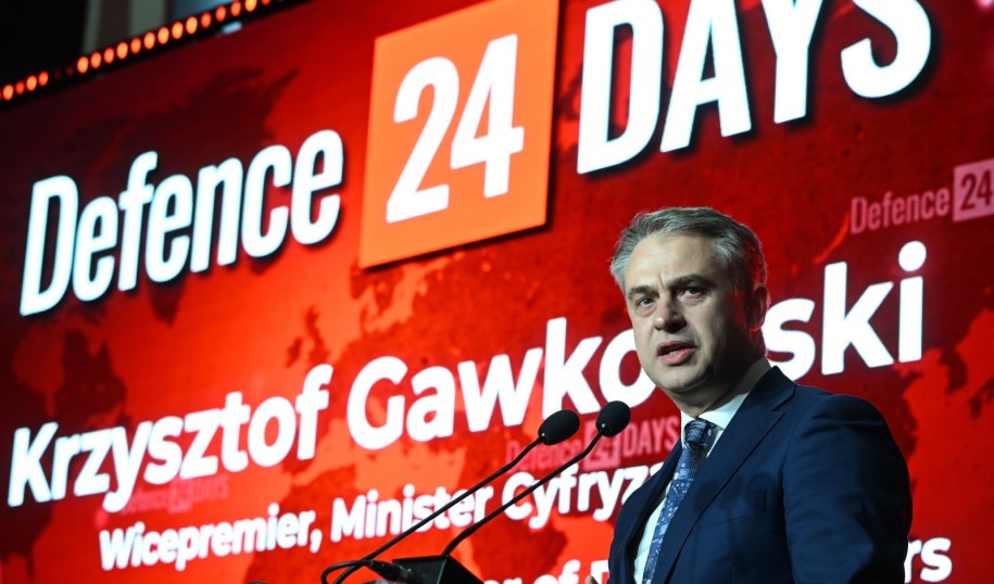 Krzysztof Gawkowski podczas otwarcia konferencji Defence24 Days /Radek Pietruszka /PAP