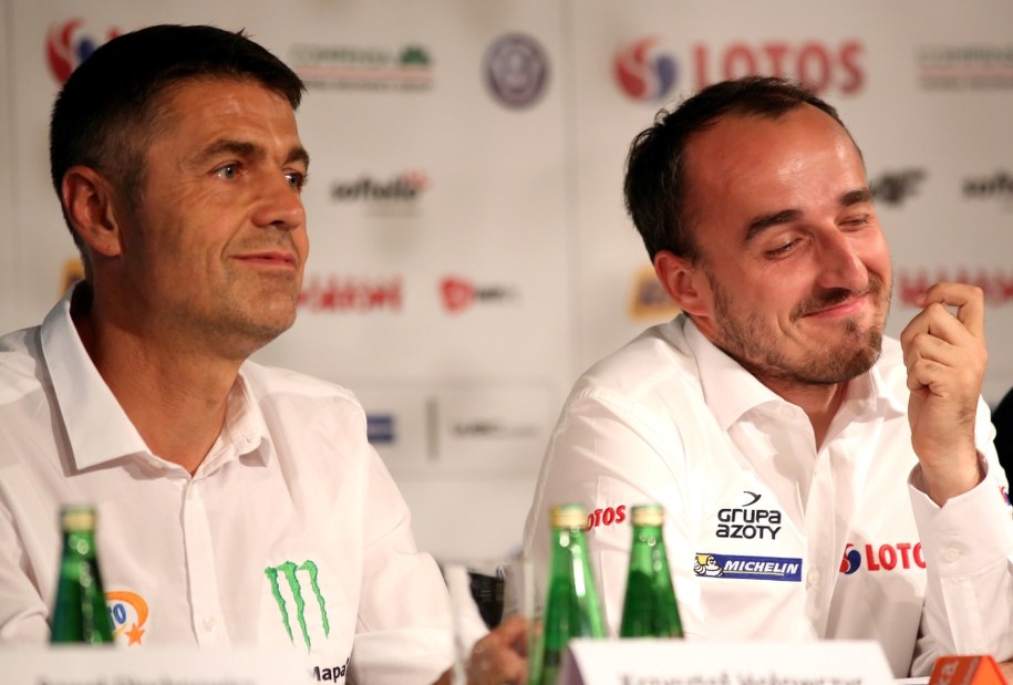Krzysztof Hołowczyc i Robert Kubica /Leszek Szymański /PAP