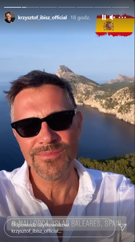 Krzysztof Ibisz pozdrawia z miesiąca miodowego /Instagram