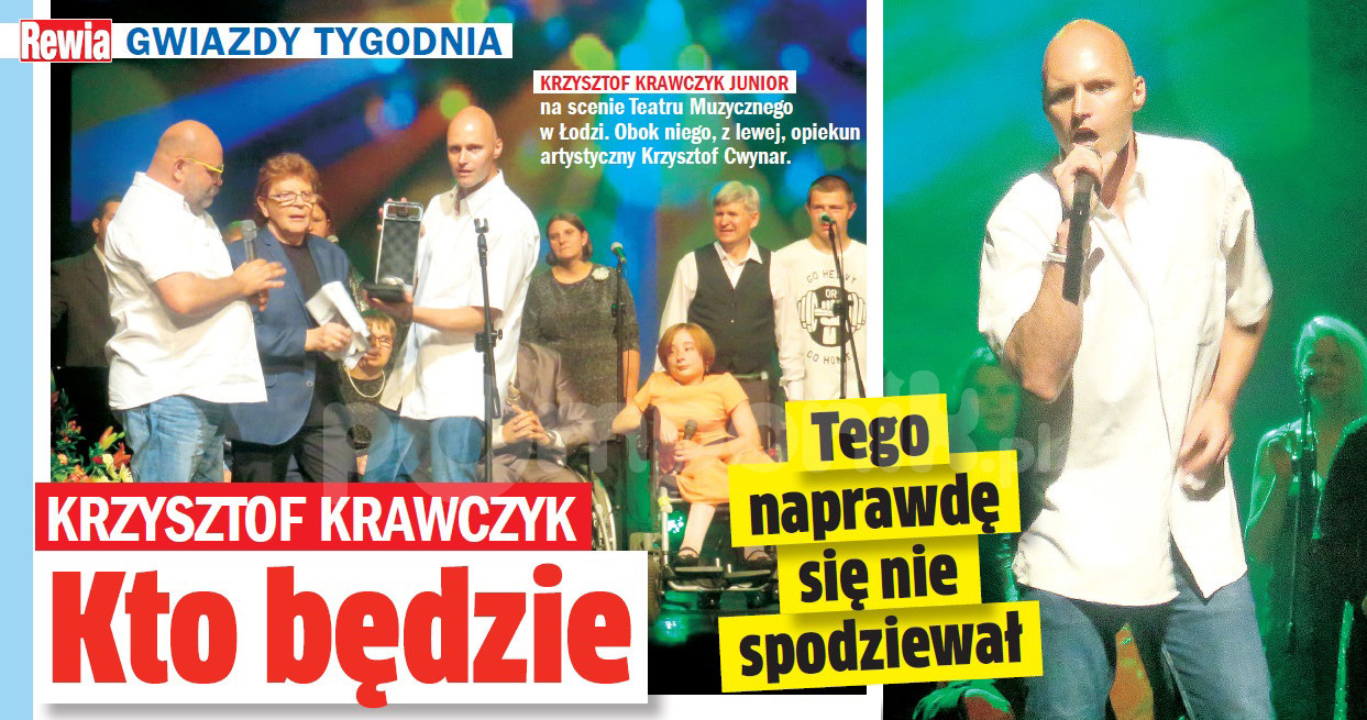 Krzysztof Krawczyk junior na scenie /Rewia