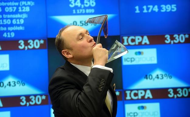 Krzysztof Michniewicz, prezes ICP Group, w czasie debiutu na NewConnect /PAP