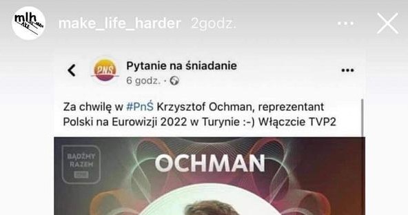 "Krzysztof" Ochman w "Pytaniu na śniadanie" /Facebook