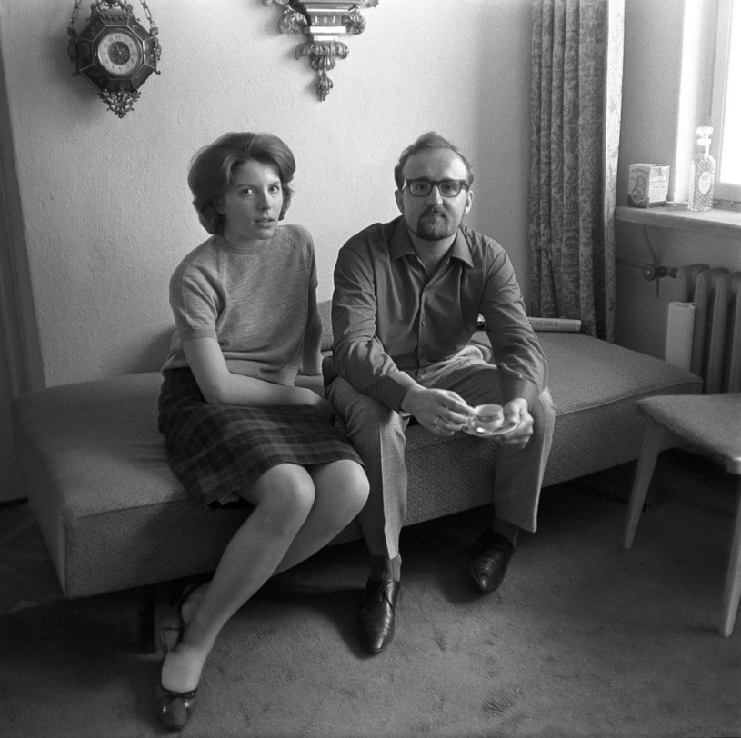 Krzysztof Penderecki i Elżbieta Penderecka w 1966 roku /Wojciech Plewiński /Agencja FORUM