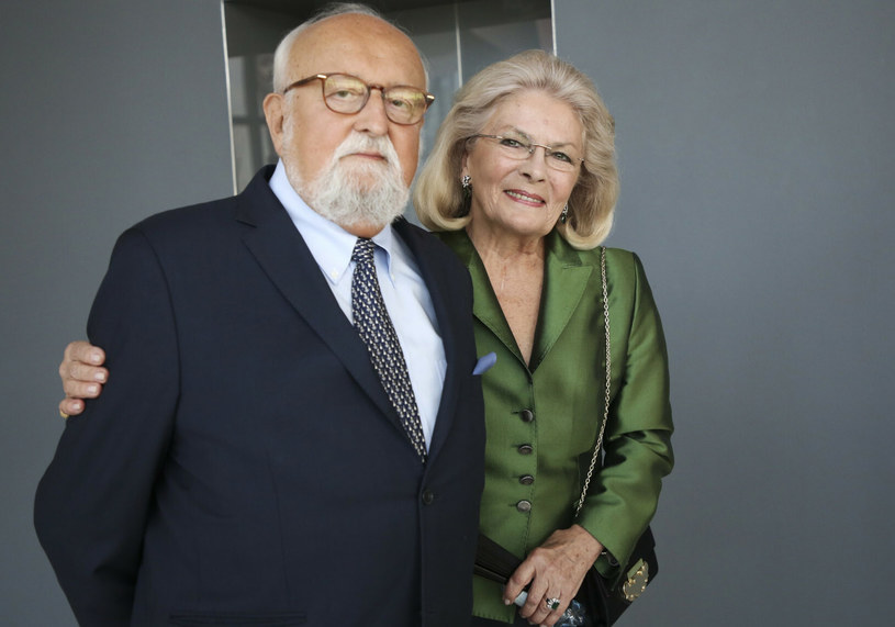 Krzysztof Penderecki wciąż nie doczekał się pogrzebu. Na zdjęciu z żoną Elżbietą Penderecką /Beata Zawrzel /Reporter