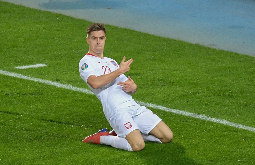 Krzysztof Piątek przyczynił się do świetnych wyników oglądalności meczu Austria-Polska /ROLAND SCHLAGER/AFP /East News