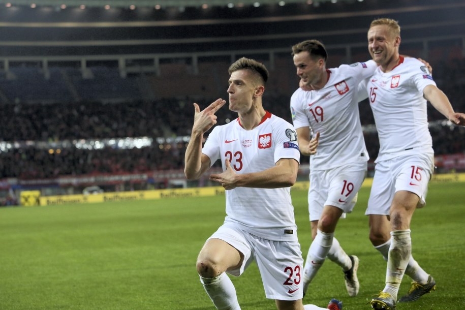 Krzysztof Piątek, Tomasz Kędziora i Kamil Glik /Leszek Szymański /PAP