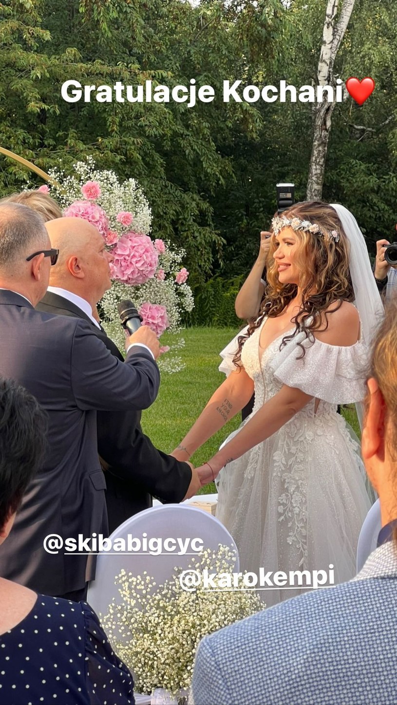 Krzysztof Skiba i Karolina Kempińska już po ślubie /@krzysztof_ibisz_official /Instagram