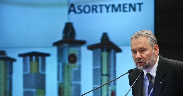 Krzysztof Sowiński, prezes Presto, w czasie debiutu na NewConnect /PAP