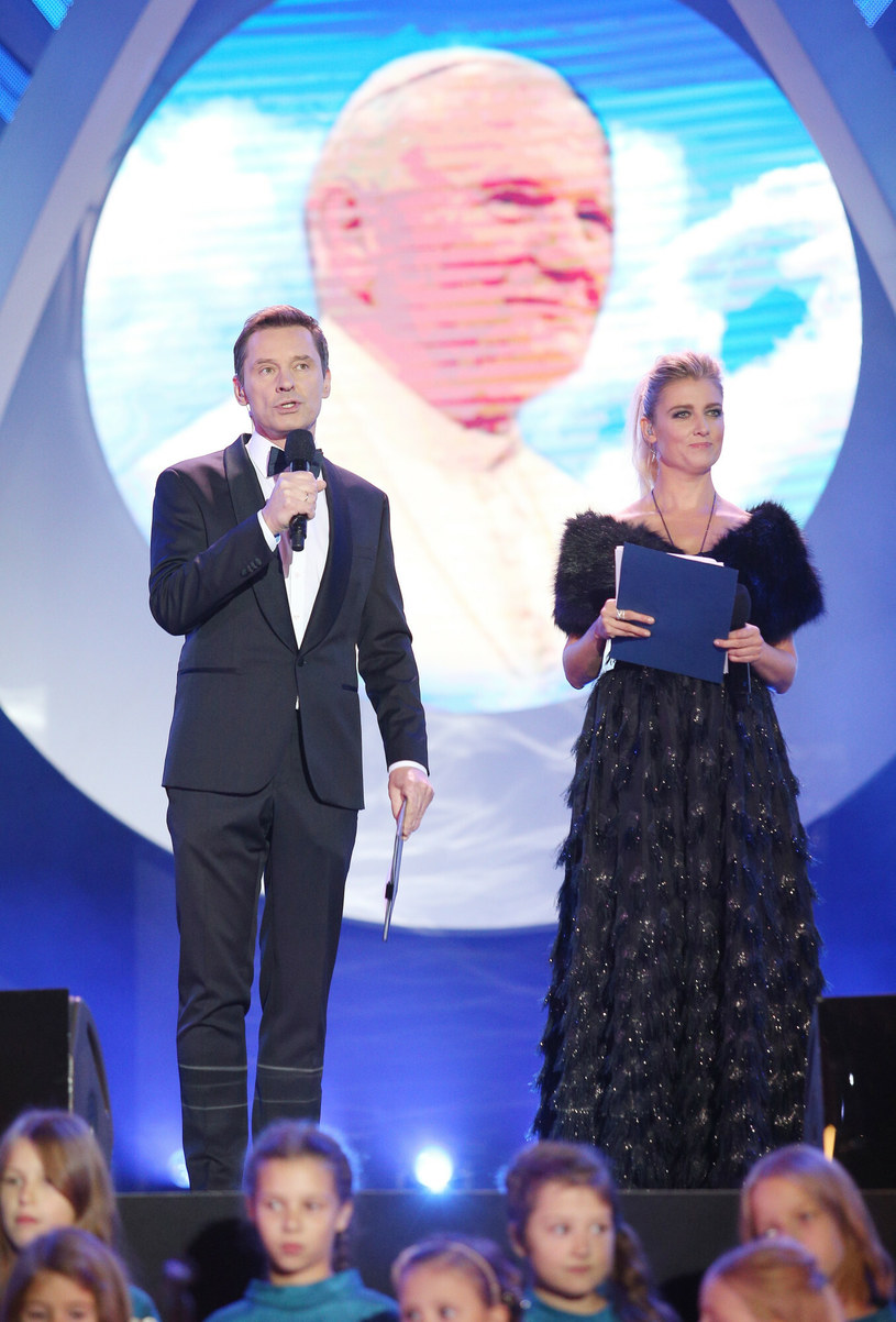 Krzysztof Ziemiec i MAgdalena Wolińska-Riedi. /Damian Klamka/East News