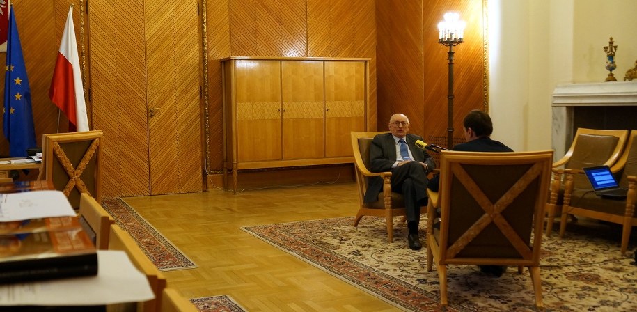 Krzysztof Ziemiec i Władysław Bartoszewski /Michał Dukaczewski /RMF FM