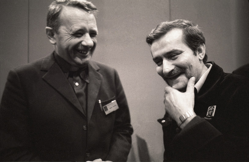Ks. Józef Tischner i Lech Wałęsa w 1981 roku /Wojciech Kryński    /Agencja FORUM