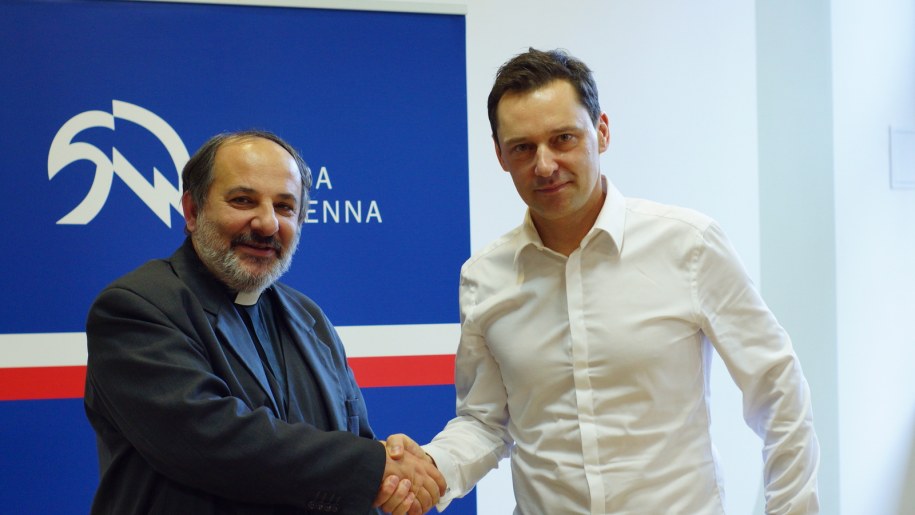 Ks. Tadeusz Isakowicz-Zaleski i Krzysztof Ziemiec /Michał Dukaczewski /RMF FM