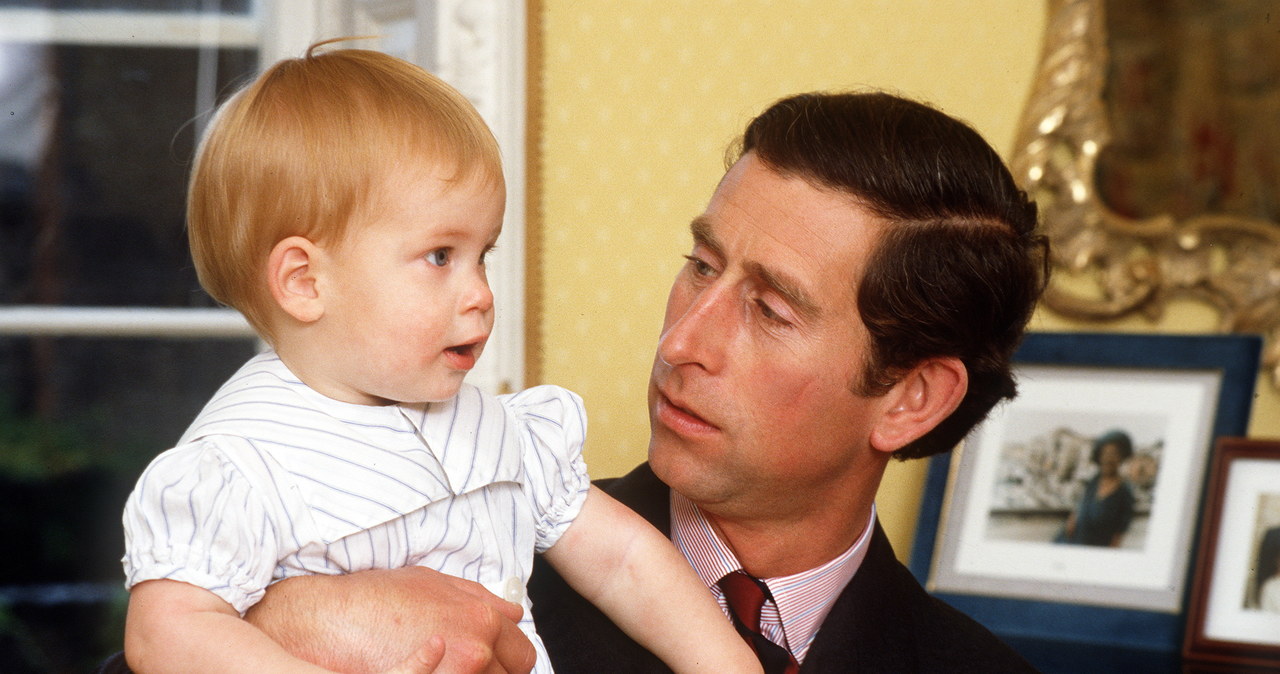 Książę Harry i książę Karol, 1985 rok /Tim Graham /Getty Images