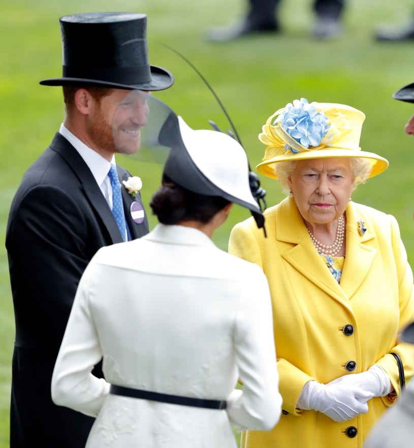 Książę Harry, Meghan Markle i królowa Elżbieta II / Max Mumby/Indigo / Contributor /Getty Images