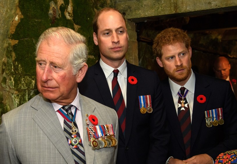 Książę Harry z księciem Williamem i księciem Harrym /Pool / Samir Hussein /Getty Images