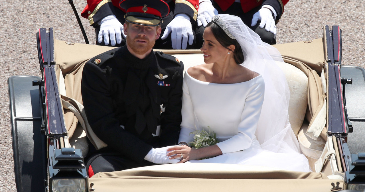 Książę Harry z żoną Meghan w dniu ich ślubu /WPA Pool /Getty Images