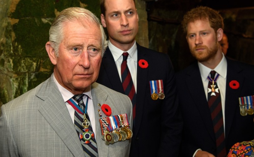 Książę Karol, książę William i książę Harry /Pool / Samir Hussein /Getty Images
