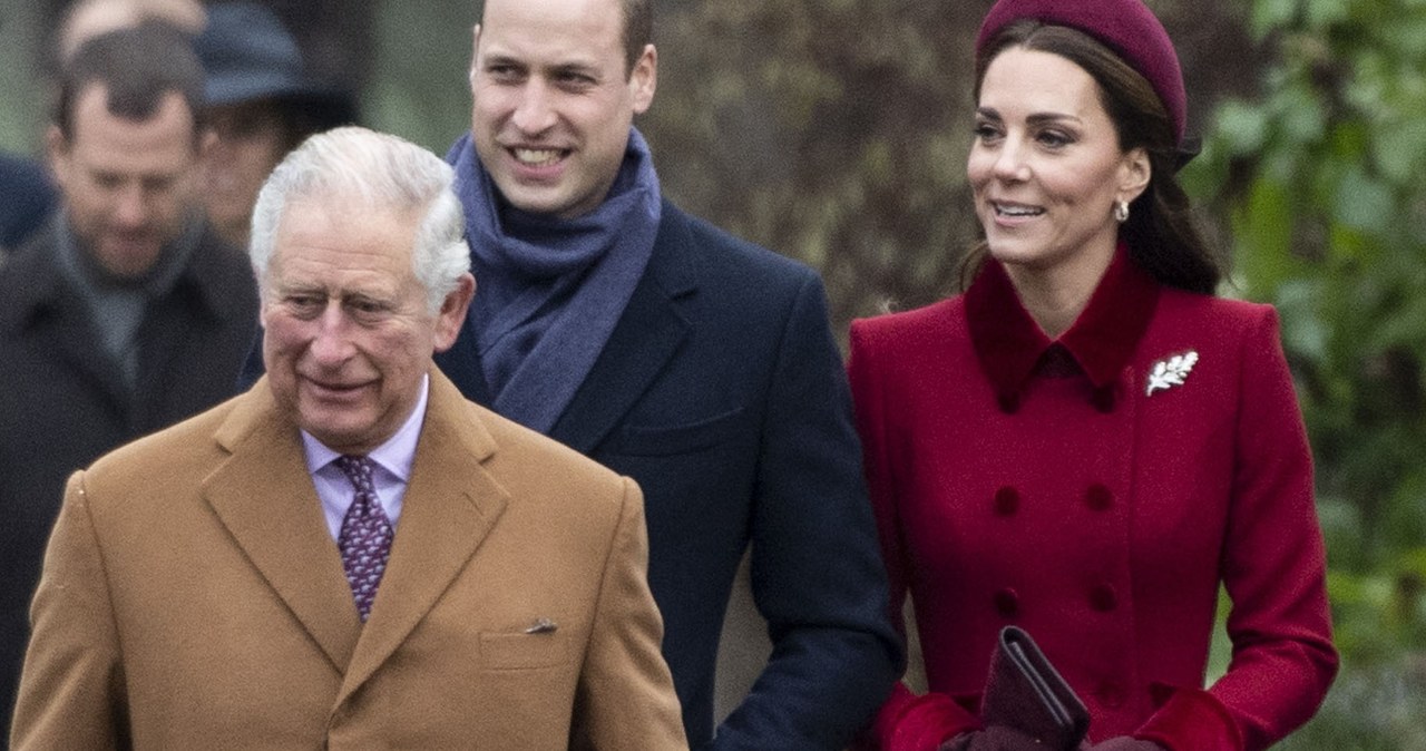 Książę Karol, książę William i księżna Kate /Mark Cuthbert /Getty Images