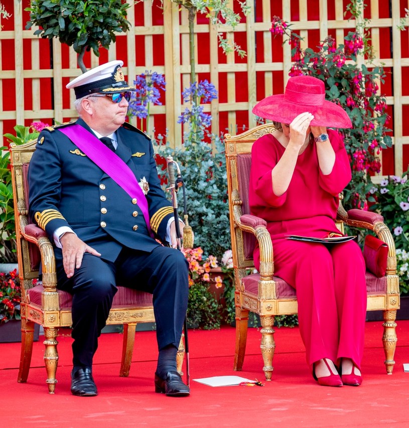 Książę Wawrzyniec z żoną /Patrick van Katwijk  /Getty Images