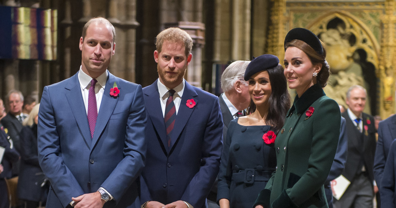 Książę William, Harry, Meghan Markle i księżna Kate /WPA Pool /Getty Images