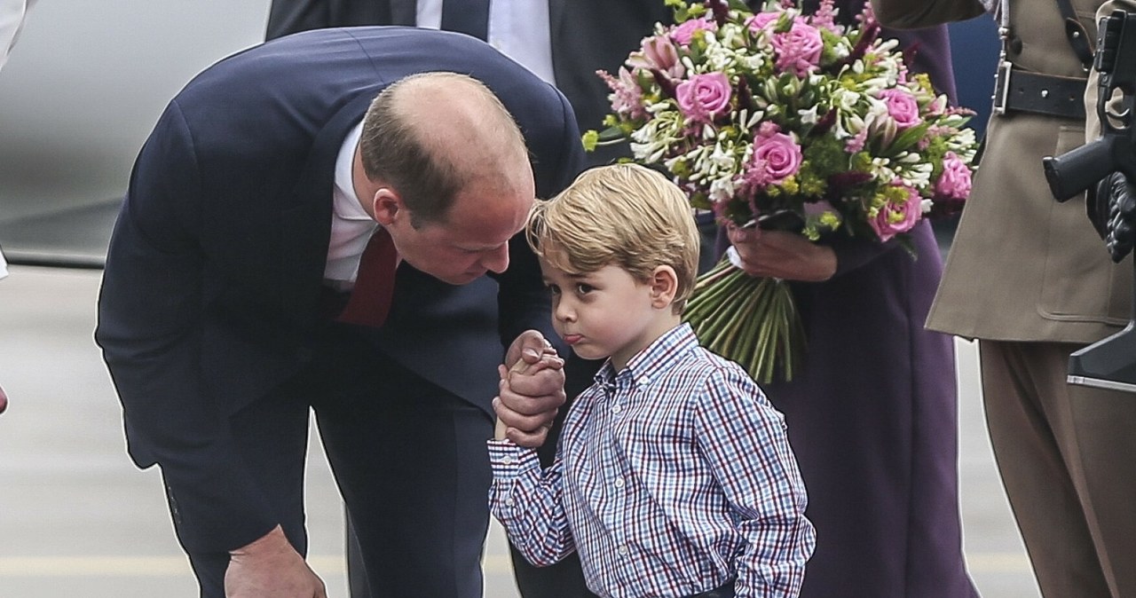 Książę William i jego syn - książę George na zdjęciu w 2017 roku /Karolina Misztal /East News