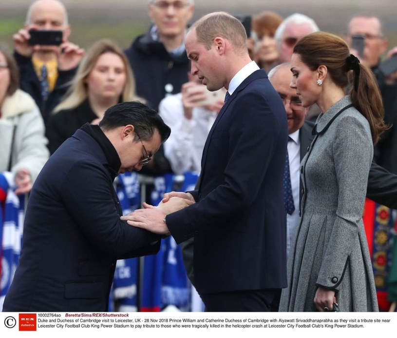 Książę William i księżna Kate w Leicester spotkali się z bliskimi zmarłego właściciela klubu /Beretta/Sims/REX/Shutterstock/ /East News