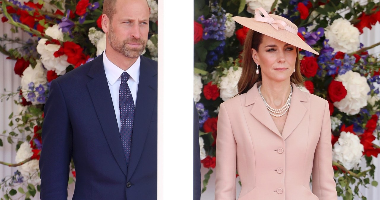 Książę William i księżna Kate witają Emmanuela Macrona /Chris Jackson/Getty Images /Getty Images