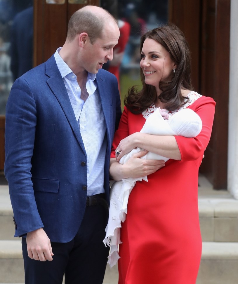 Książe William i księżna Kate z małym księciem Louisem /Chris Jackson /Getty Images
