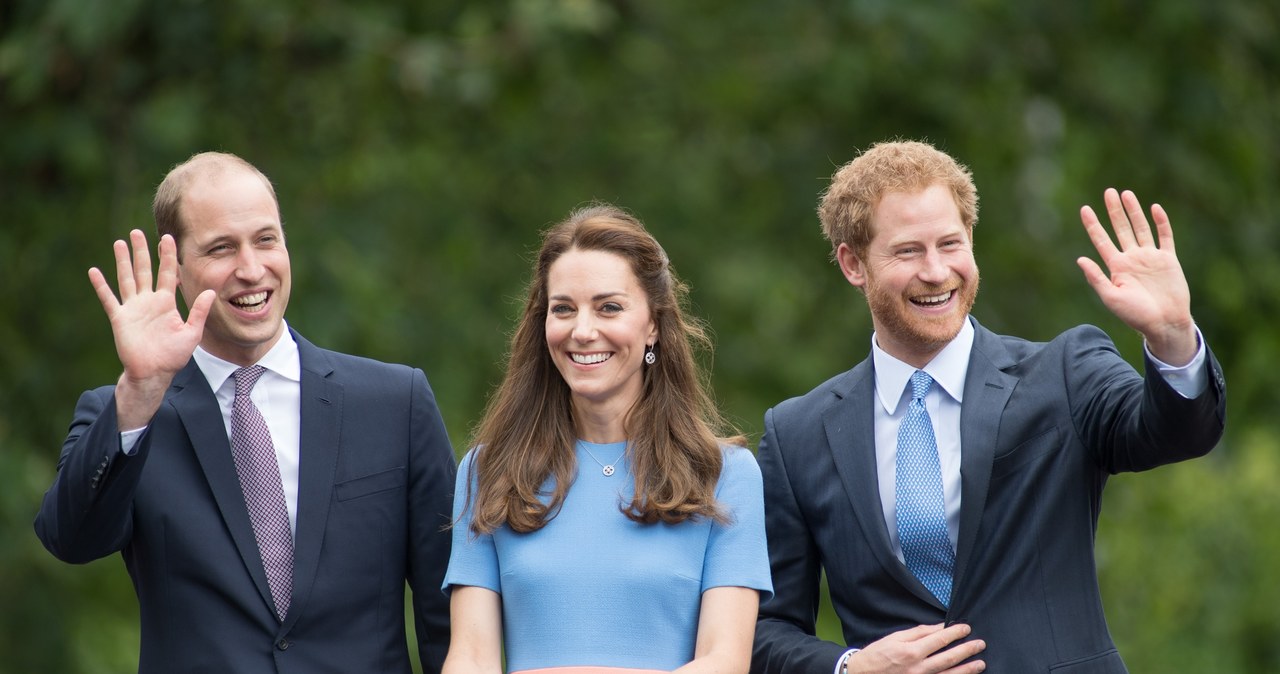 Książę William, Kate Middleton i książę Harry /Jeff Spicer /Getty Images