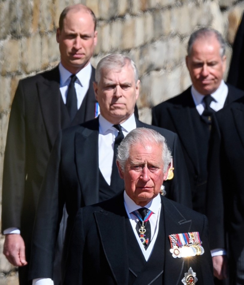 Książę William, książę Andrzej i król Karol III /Getty Images