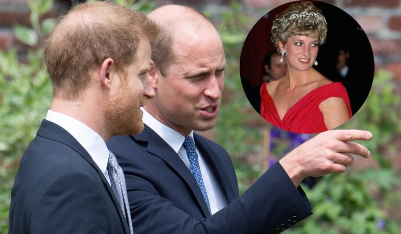 Książę William, książę Harry, księżna Diana /Getty Images