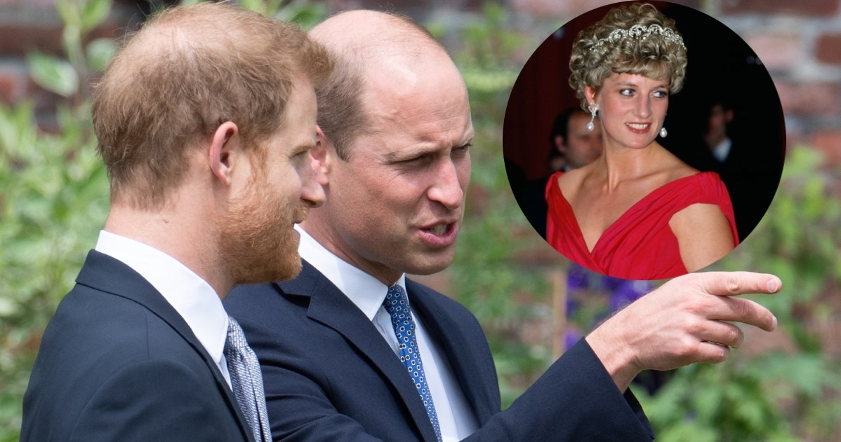 Książę William, książę Harry, księżna Diana /Getty Images