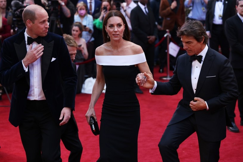 Książę William, księżna Kate i aktor Tom Cruise. /I-Images / Zuma Press / Forum /Agencja FORUM