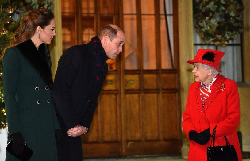 Książę William, księżna Kate i królowa Elżbieta II /WPA Pool /Getty Images