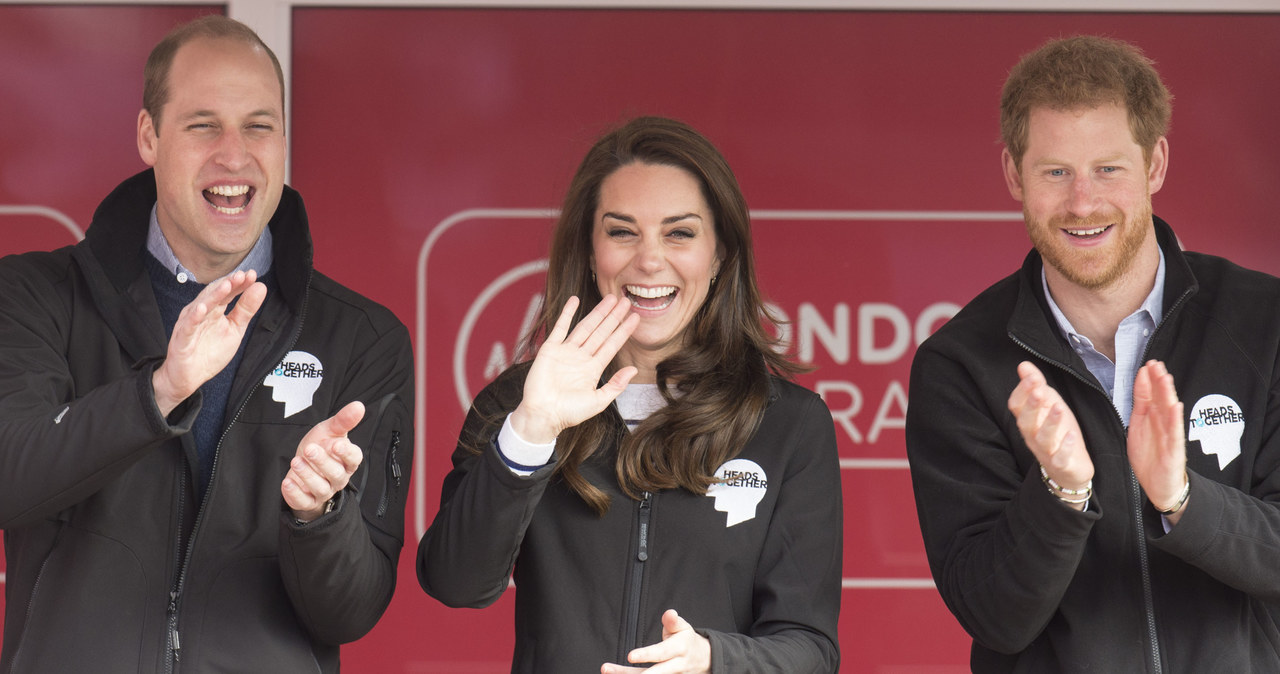 Książę William, księżna Kate i książę Harry /Mark Cuthbert / Contributor /Getty Images