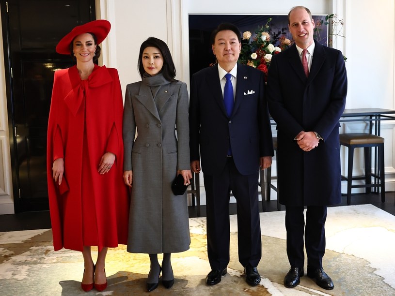 Książę William, księżna Kate i para prezydencka Korei Południowej /Getty Images