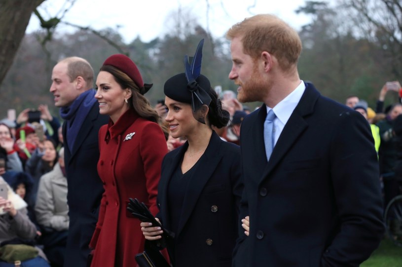 Książę William, księżna Kate, księżna Meghan i książę Harry /Stephen Pond /Getty Images