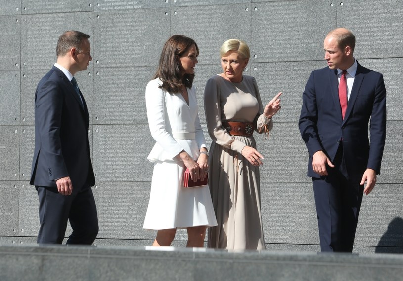 Książę William, księżna Kate, prezydent Anrzej Duda wraz małżonką w Muzeum Powstania Warszawskiego /Agencja FORUM