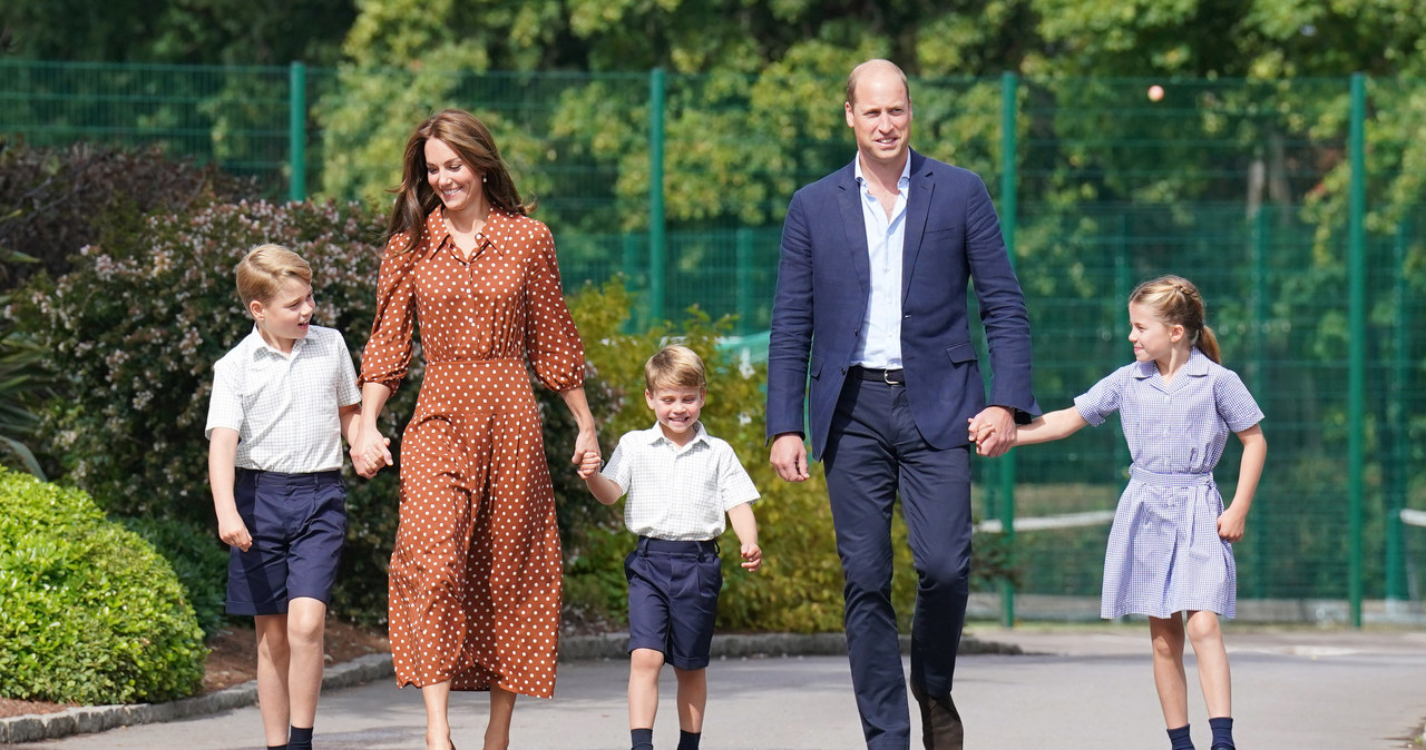 Książę William z Kate i dziećmi /Getty Images